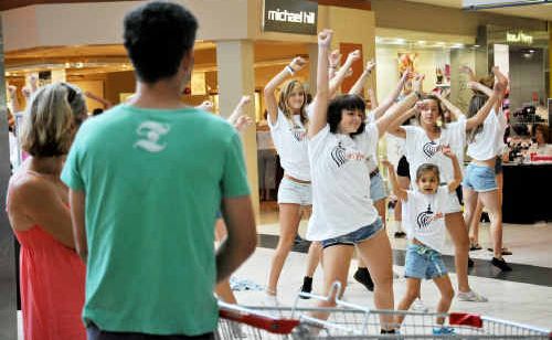 The performers in action at Centro Toormina shopping centre on Saturday. The performers in action at Centro Toormina shopping centre on Saturday.